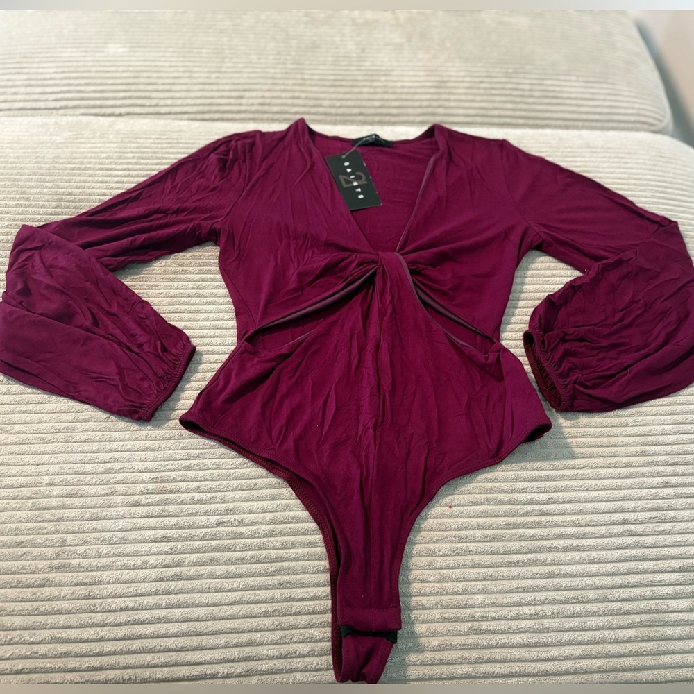 Elegant Burgundy Bodysuit